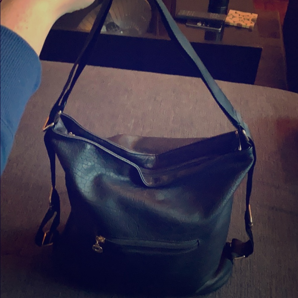 Black convertible purse